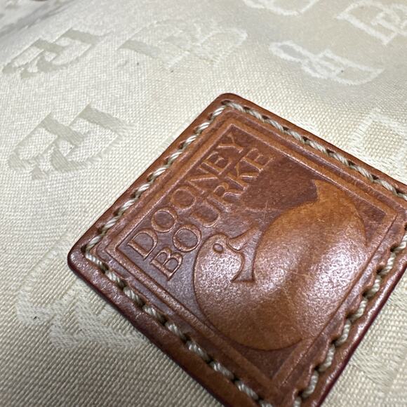 DOONEY & BOURKE Light Tan MEDIUM Canvas Leather Snap Handbag - Picture 5 of 16